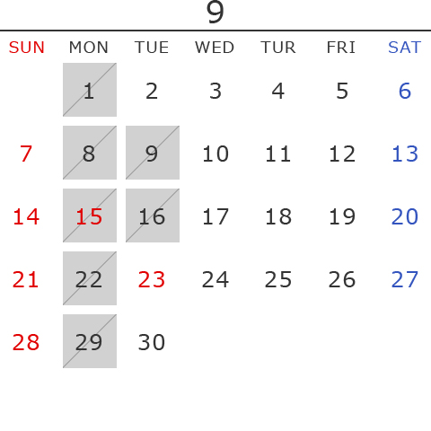9月